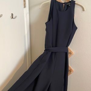 Banana Republic jumpsuit high neck with peep back wide leg crop pant